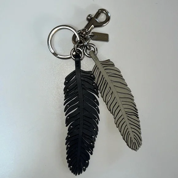 Coach feather keychain on sale